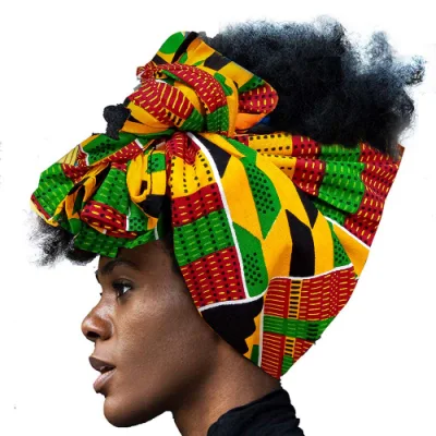 Mulheres cabeça envoltório acessórios impressão africana kente bandana africano feminino bandana