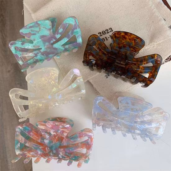 Grampos de garra de plástico para cabelos grossos, garras de cabelo grandes coreanas de tamanho grande